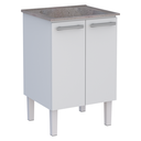 Ver imagem 1 de Gabinete para Lavanderia em Aço com Tanque Surubim Branco