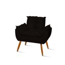Ver imagem 3 de Kit 2 Cadeiras Poltronas Opala Suede Preta