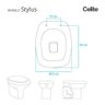 Assento Sanitário Laqueado Soft Close Stylus Pessego 73 para Vaso Celite - 3