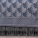 Ver imagem 3 de Manta Xale Rustic Jacquard 1 Pç Azul Pal Lilly Home Enxovais