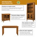 Ver imagem 2 de Kit Livreiro 2 Portas Vidro Madri e Escrivaninha Veneza e Barzinho Vidro Imperial Moderno Freijó