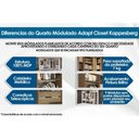 Ver imagem 2 de Guarda Roupa Closet Solteiro Adapt 2 Peças (1 Aberto + 1 Módulo Aberto) Qcm71 Branco - Kappesberg