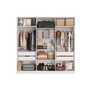 Ver imagem 5 de Guarda Roupa Closet Solteiro Adapt 2 Peças (1 Aberto + 1 Módulo Aberto) Qcm71 Branco - Kappesberg