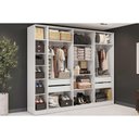 Ver imagem 1 de Guarda Roupa Closet Solteiro Adapt 2 Peças (1 Aberto + 1 Módulo Aberto) Qcm71 Branco - Kappesberg