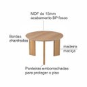 Ver imagem 5 de Conjunto Sala de Estar Mesa Centro Lateral Orgânica Chanfrada Hanover