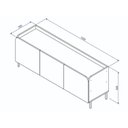 Ver imagem 3 de Rack para TV 55 Polegadas 3 Portas e 2 Prateleiras Curve Branco