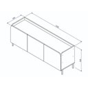 Ver imagem 3 de Rack para Tv 55 Polegadas 3 Portas e 2 Prateleiras Curve Branco