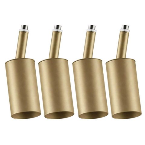 Conjunto 4 Spots Luminária Elegante Perfilado Dourado em Alumínio Bivolt Mr11 Neo Dital