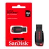 Pendrive 64gb Sandisk Cruzer Blade Z50, Usb 2.0, Preto e Vermelho - Sdcz50-064g-b35 - 1