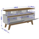 Ver imagem 4 de Rack para Tv até 50 Polegadas Mansell 2 Portas Naturalle/off White - Pnr Móveis