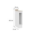 Ver imagem 2 de Gabinete de Cozinha Modulado Balcão C/ Tampo Bella 2612 C/ Porta Toalha 20cm Branco - Carraro
