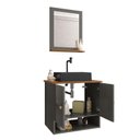Ver imagem 3 de Gabinete Banheiro Deli Torino Prt Torneira Valv Click Black Titanium/nature