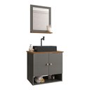 Ver imagem 1 de Gabinete Banheiro Deli Torino Prt Torneira Valv Click Black Titanium/nature