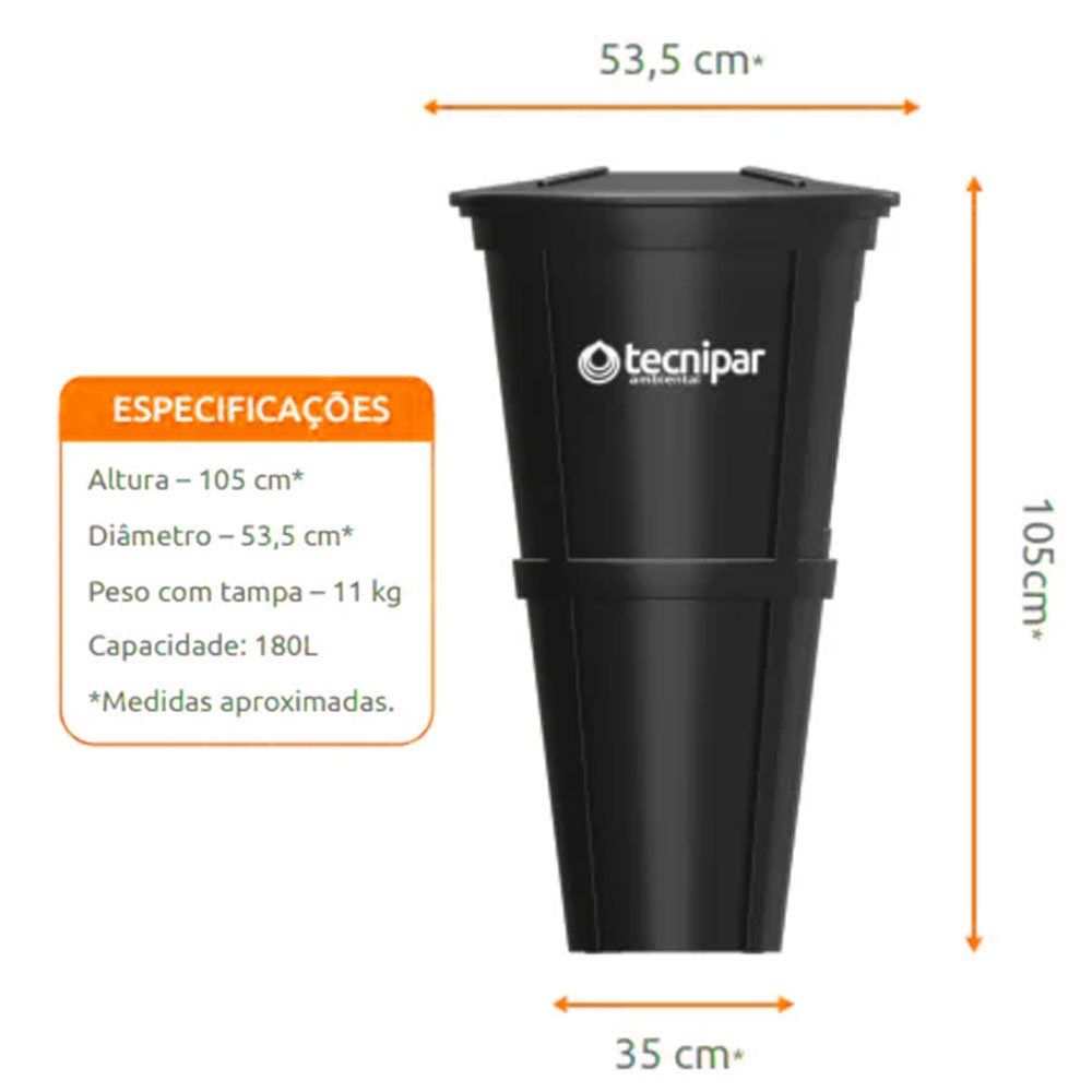 Leito de Secagem Biodigestor Fossa Septica 180 Litros Tecnipar - 4