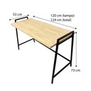 Ver imagem 7 de Mesa para Escritório de Ferro e Madeira Industrial Steel 124cm Tabaco e Preto