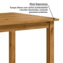 Ver imagem 7 de Conjunto Sala de Jantar Mesa 160cm Retangular e 6 Cadeiras 100% Madeira Maciça Essen Espresso Móveis Marrom/Nogueira