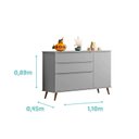 Ver imagem 4 de Cômoda Pés Palito Sapateira Alice 100% MDF Infantil/ Juvenil Branco