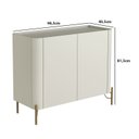 Ver imagem 3 de Balcão Buffet com 2 Portas 98,5cm Pés em Metal Bend Bege/Luna/Bronze