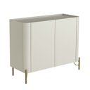 Ver imagem 2 de Balcão Buffet com 2 Portas 98,5cm Pés em Metal Bend Bege/Luna/Bronze
