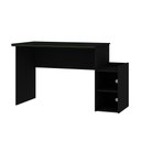 Ver imagem 5 de Mesa Gamer Escrivaninha com Nichos 133,8cm Preto Acetinado