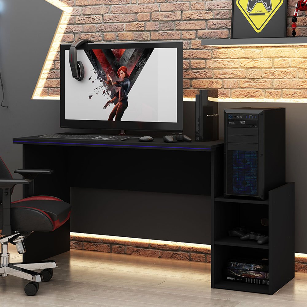Secretaria gaming vermelha para escritório resistente para computador media  com excelente qualidade construçao