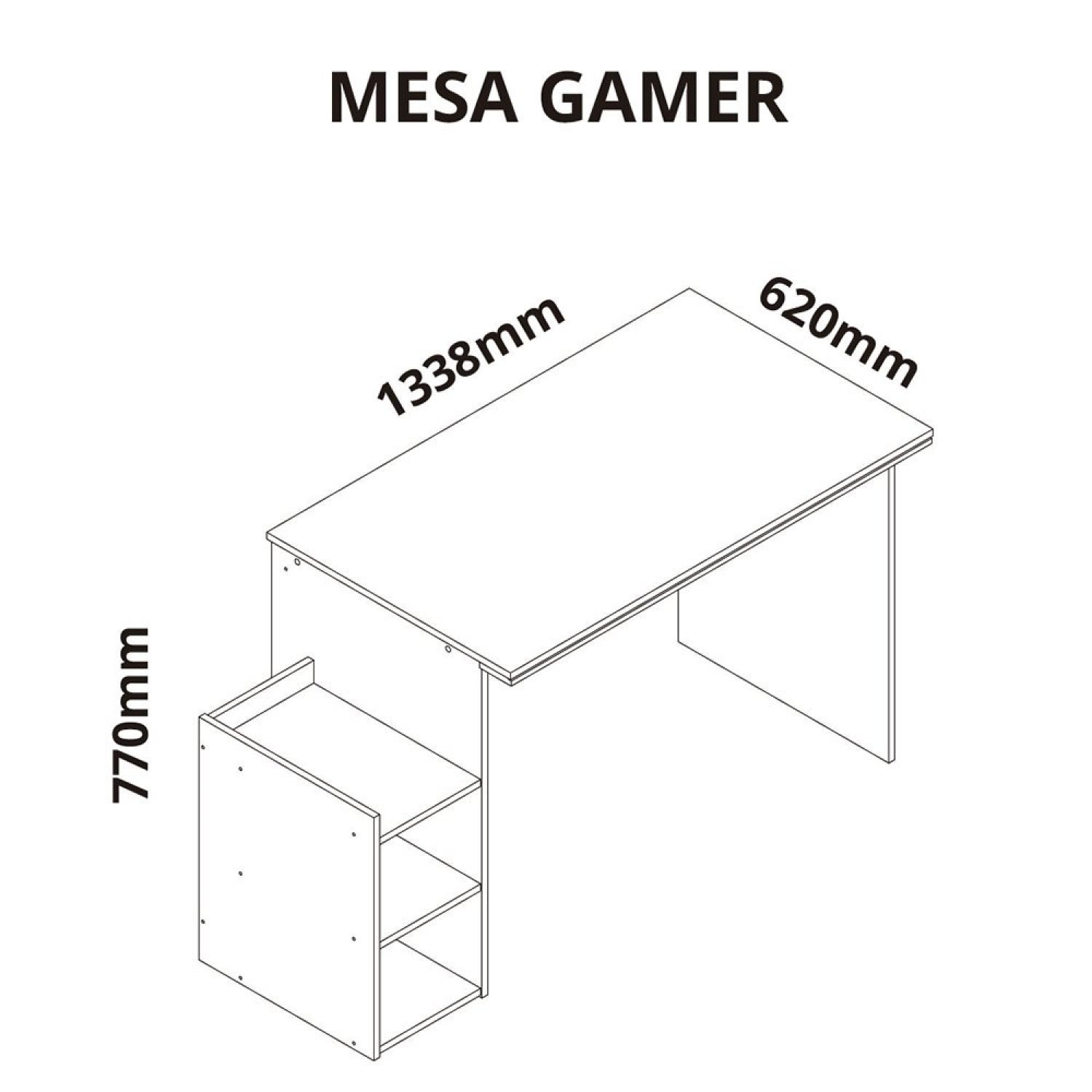 Mesa Gamer Escrivaninha Gelius Móveis - 3