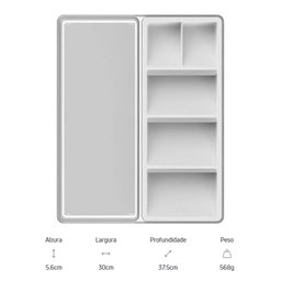 Suporte Organizador Porta Talher Gaveta Cozinha Divisória Ou:Branco - 2