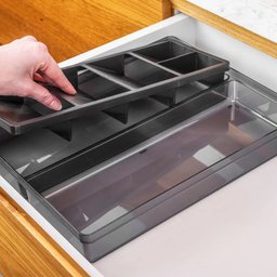 Suporte Organizador Porta Talher Gaveta Cozinha Divisória Ou:Branco - 8