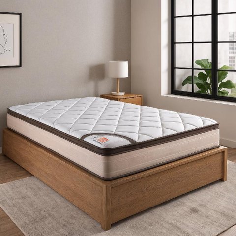 Colchão Colorado Queen Molas Ensacadas 158x198x26 Bom Pastor