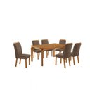 Ver imagem 2 de Conjunto de Mesa de Jantar Dublin 180 Tp MDF Laminado Canto Copo 6 Cadeiras Irlanda