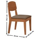 Ver imagem 4 de Conjunto Mesa de Jantar 90cm com 4 Cadeiras 100% MDF Multimóveis Crrft-CON053 Madeirado/Cappuccino