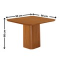 Ver imagem 3 de Conjunto Mesa de Jantar 90cm com 4 Cadeiras 100% MDF Multimóveis Crrft-CON053 Madeirado/Cappuccino