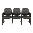 Ver imagem 4 de Poltrona Auditório Rebatível 03 Lugares – Linha Premium - Corino Preto - 38103