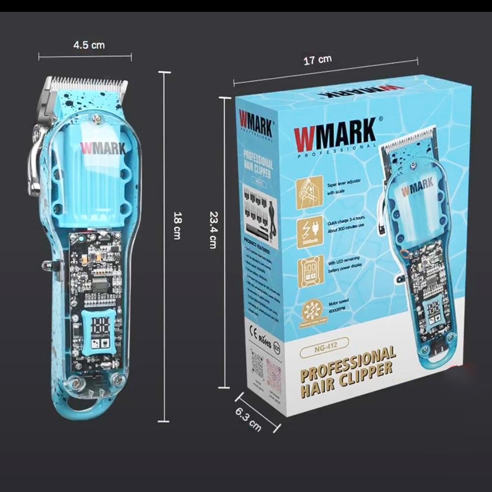 Máquina de Cortar Cabelo Wmark Ng412 - 8 Pentes Guia - 4