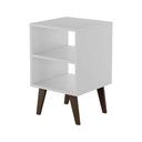 Ver imagem 2 de Mesa de Cabeceira Chennai sem Gavetas MDP Moderno Branco Mercado Das Prateleiras