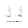 Kit 2 Unidades Nebolizador Inalador Compressor de Ar Nebcompact Usb Bivolt Multilaser - 2
