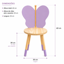 Ver imagem 2 de Cadeira Infantil Borboleta para Quarto e Brinquedoteca Decoração