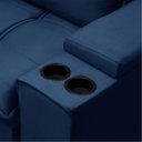 Ver imagem 3 de Sofá Retrátil Reclinável 3 Lugares 250cm Moritz F05 Veludo Azul - Mpozenato