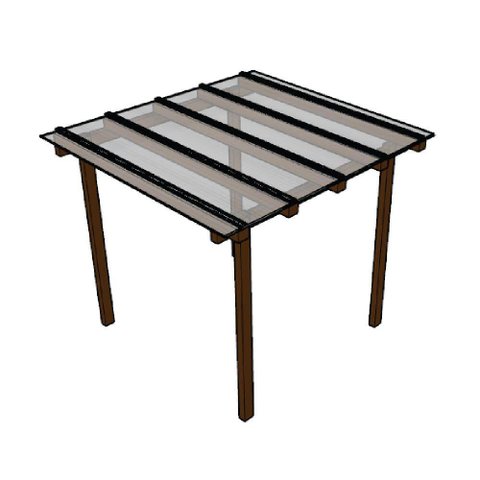 Kit Policarbonato Cristal 4mm 2,00m X 3,00m - Perfis Naturais