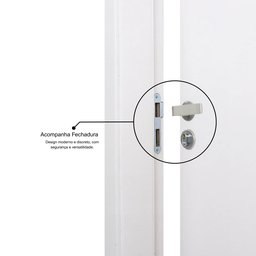 Kit Porta de Madeira Lisa 215x94cm com Batente de MDF Ultra 12cm Melamínico MGM Abertura Esquerda - 14 Kit Porta de Madeira Lisa 215x94cm com Batente de MDF Ultra 12cm Melamínico MGM Abertura Esquerda - 14