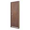 Ver imagem 2 de Kit Porta de Madeira Lisa 212x65cm com Batente de Alumínio 3,6cm Ecomadeiral MGM Abertura Esquerda Marrom/Carvalho Quebec