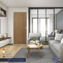 Ver imagem 1 de Kit Porta de Madeira Lisa 212x65cm com Batente de Alumínio 3,6cm Ecomadeiral MGM Abertura Esquerda Marrom/Carvalho Alpha