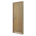 Ver imagem 2 de Kit Porta de Madeira Lisa 212x65cm com Batente de Alumínio 3,6cm Ecomadeiral MGM Abertura Esquerda Marrom/Carvalho Alpha