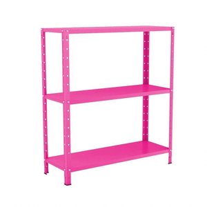 Estante Aço 3 Prateleiras Eaf007 Rosa
