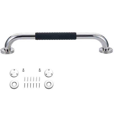 Barra de Apoio 60cm Inox Suporte Antiderrapante Banheiro Box Idoso Criança Gestante Cadeirante Casa