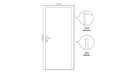 Ver imagem 4 de Kit Porta de Madeira Lisa 215x74cm com Batente de MDF Ultra 10cm Melamínica MGM Abertura Direita Mar
