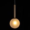 Ver imagem 6 de Pendente Eloa ZR136 Madeira Branco Globo Vidro 15cm + G9 BQ Starlux ST2603