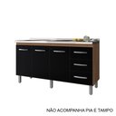 Ver imagem 3 de Balcão para Pia 150cm com 03 Portas e 03 Gavetas Diana Savana Preto Moblis Savana Preto