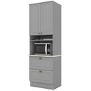Ver imagem 1 de Torre Quente 71,5cm com Rodapé para 1 Forno com 2 Gavetões 2 Portas Sophia Henn