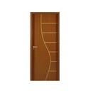 Ver imagem 2 de Kit Porta de Madeira Decorada 215x74cm com Batente de MDF Ultra 10cm Cantareira MGM Marrom/Mogno